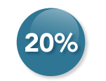 20% buborék