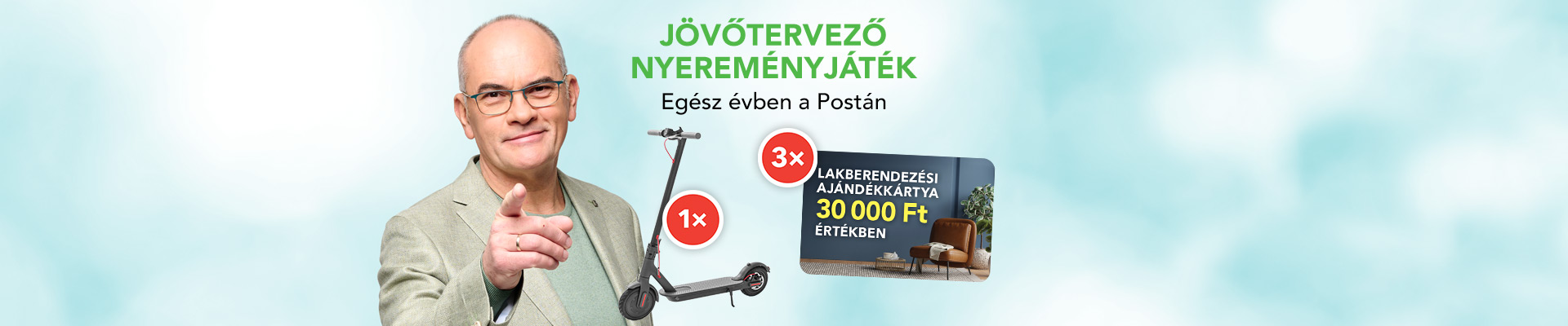 Jövőtervező nyereményjáték - egész évben a Postán