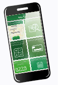 A képen egy mobiltelefonon futó ÉnPostám applikáció látható