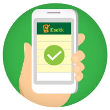 A grafikán az iCsekk alkalmazásban megjön a befizetésről a visszaigazolás