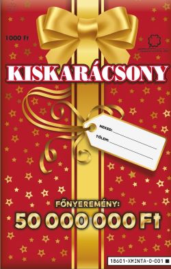 A képen a Kiskarácsony sorsjegy látható