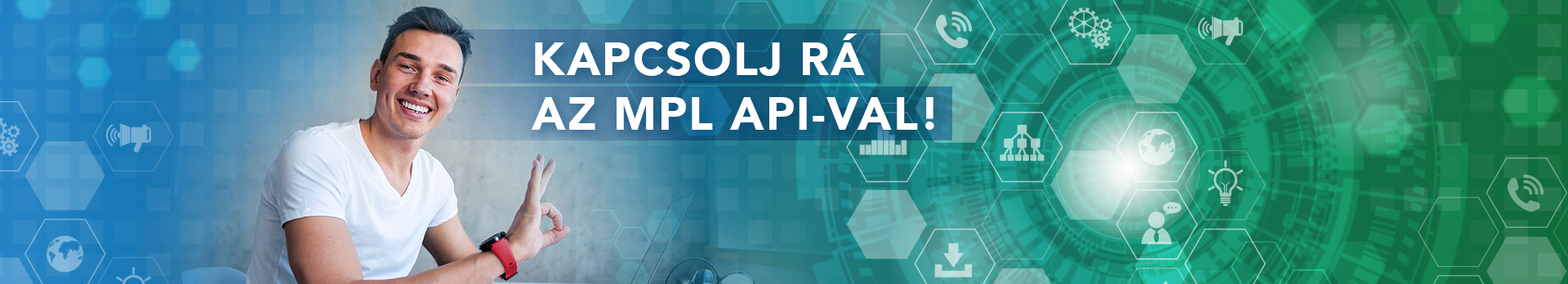 Elkészült az MPL API. A képen egy vidám fiatalember látható, előtte egy laptoppal, amint azt mutatja a kezével, hogy tökéletes.
